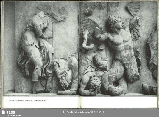39 La frise nord: Groupe d'Aphrodite et l'adversaire de Dioné