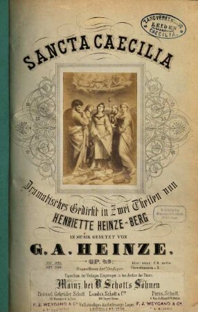 Sancta Caecilia : dramat. Gedicht in 2 Theilen ; op. 49