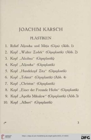 Joachim Karsch (Nr. 1-47a)
