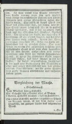 Vergleichung der Maaße.
