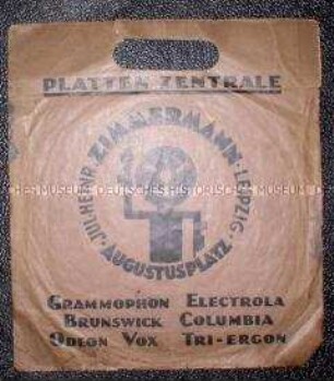 Plattenhülle der "Platten Zentrale"