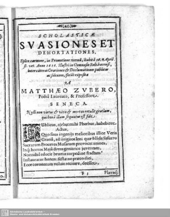 Scholasticae suasiones et dehortationes