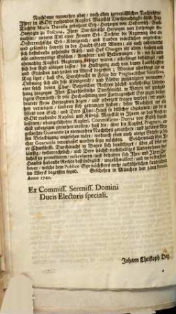 Chur-Bayrische Verwahrung : Es ist aus denen Reichs-Verhandlungen jedermäniglich bekandt, wie sorgfältig Ihre Churfürstl. Durchleucht ... im Jahr 1731. die ... Oesterreichischen Sanctionis Pragmaticæ ... verwahret haben