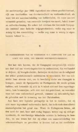 II. De ondernemingen van de vereenigde O.-I. Compagnie tot aan de komst van Both, den eersten Gouverneur-Generaal