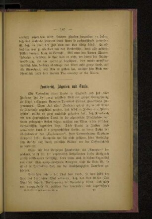 Frankreich, Algerien und Tunis.