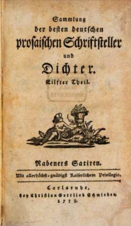 Gottlieb Wilhelm Rabeners Satiren, 1
