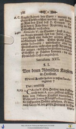 Saeculum XVI.