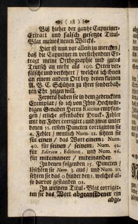 18-19, Biß hieher der gantze Capuciner-Extract ...
