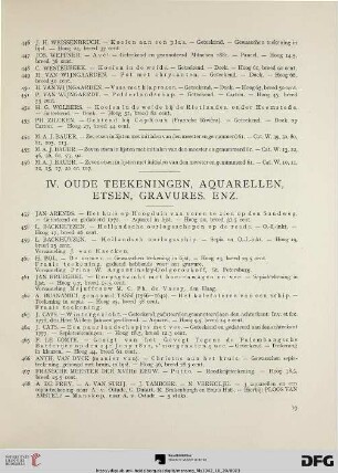 Oude teekeningen, aquarellen, etsen, gravures. enz. (Nr. 457-516)