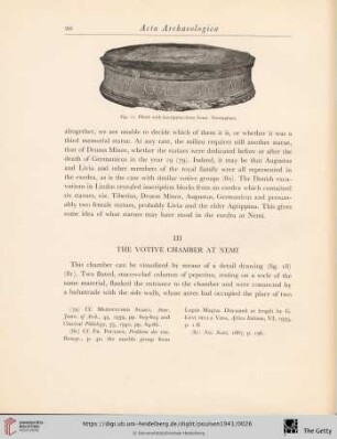 III. The Votive Chamber at Nemi