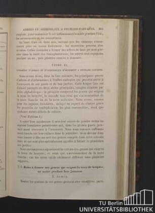 Titre II. Pépinière d'arbres et d'arbrisseaux d'ornement a feuilles caduques.