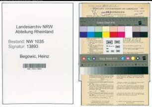 Entnazifizierung Heinz Begowic , geb. 27.07.1915 (Angestellter)
