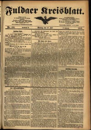 Ausgabe vom Montag, den 13. Juli 1908.