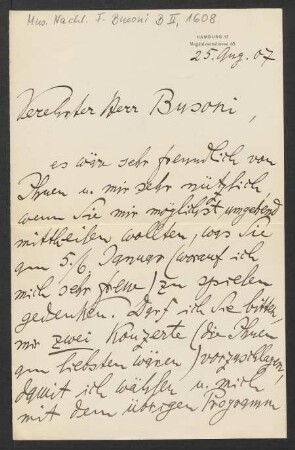Brief an Ferruccio Busoni : 25.08.1907