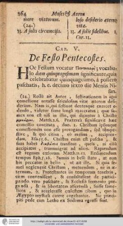 CAP. V. De Festo Pentecostes.