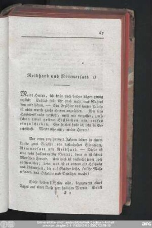 Neidhart und Nimmersatt.