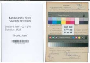 Entnazifizierung Josef Grode , geb. 29.10.1913 (Ingenieur)