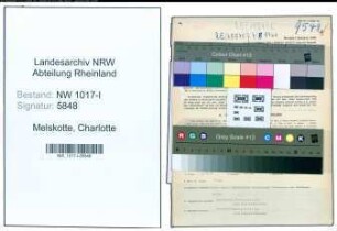 Entnazifizierung Charlotte Melskotte , geb. 30.05.1907 (Geschaeftsinhaberin)
