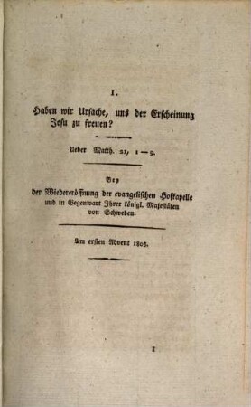 Predigten bey besondern Veranlassungen, 2
