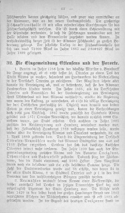 32. Die Eingemeindung Ottensens und der Vororte.