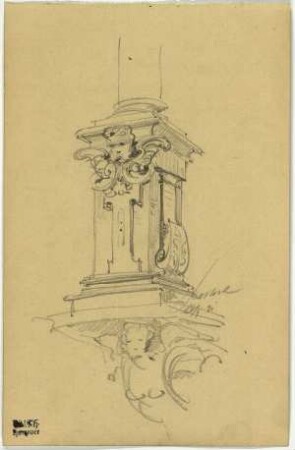 Marienkirche in Rostock, Postament einer Säule