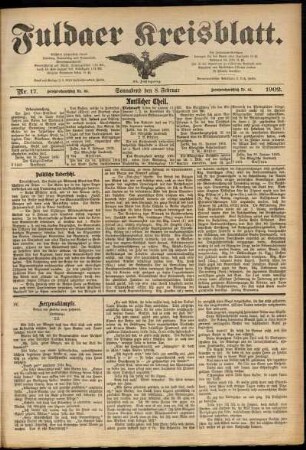 Ausgabe vom Samstag, den 08. Februar 1902.
