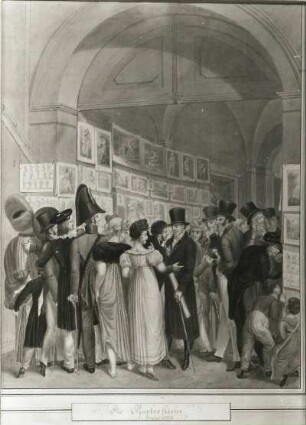 Die Kupferstiche (Die Leipziger Messe) : Opiz, Georg Emanuel. Die Kupferstiche (Die Leipziger Messe). Aquarell; 39 x 31 cm. 1825. Leipzig: Stadtgeschichtliches Museum XV 8