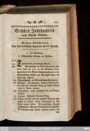 Sechstes Jahrhundert nach Christi Geburt.