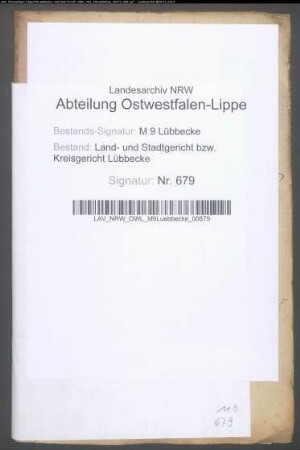 Erblasser: Knickmeyer, Margarethe Ilsabein, geb. Hesse: