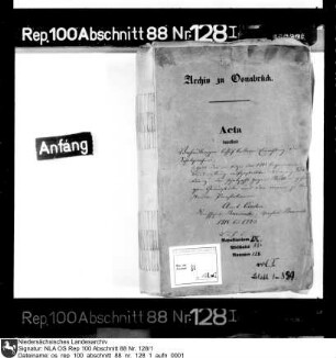 Erneuerte Grundstücks- und Abgabenverzeichnisse der schatzpflichtigen Stätten im Amt Vörden, Kirchspiel und Wigbold Bramsche (ohne die Bauerschaften Pente, Rieste und Sögeln)