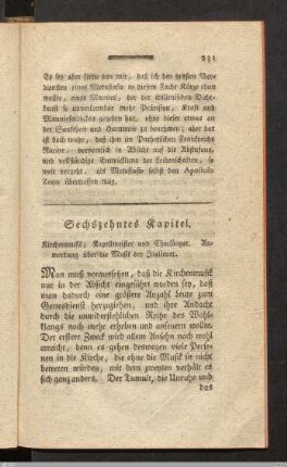 Sechszehntes Kapitel.