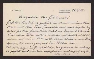 Schreiben an Hermann Muthesius (Brief)