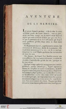 Aventure de la memoire