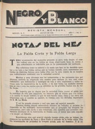 Notas del mes : La falda corta y la falda larga