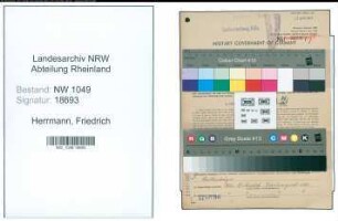 Entnazifizierung Friedrich Herrmann , geb. 10.07.1892 (Elektriker)