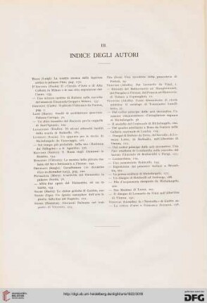 III.Indice degli autori