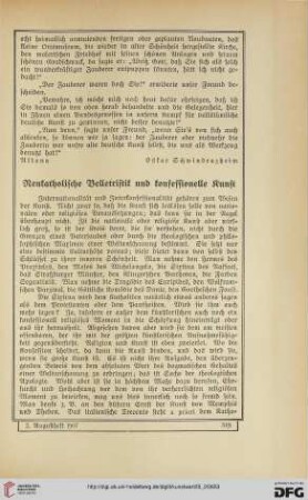 Neukatholische Belletristik und konfessionelle Kunst