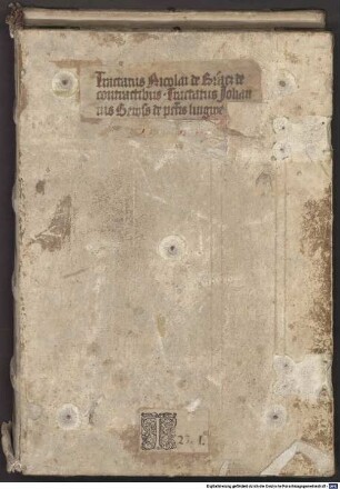 Nicolaus Graetz de contractibus - BSB Clm 18400