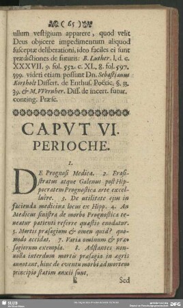 Caput VI. Perioche