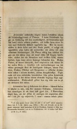 Försök till framställning af Aristoteles' lära om det sköna och Konsten : Akademisk Afhandling