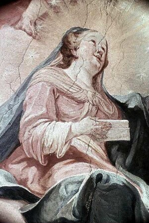 Maria als Fürbitterin vor der Dreifaltigkeit
