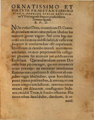 Epithalamium In Nuptiis Ornatiss. Et Honestissimi Viri D. Conradi Ruelii tribulis ac Reipublicae Vitebergensis Senatoris prudentissimi, Sponsi: & ... Magdalenae Sponsae D. Georgii Freundt ... filiae