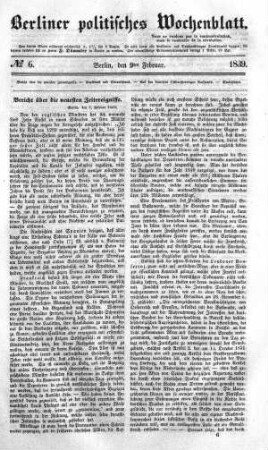No 6, 9. Februar 1839