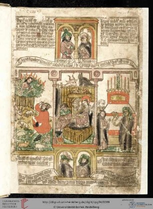 Biblia Pauperum, lat.-dt. (Blockbuch mit handschriftlicher Übersetzung)
