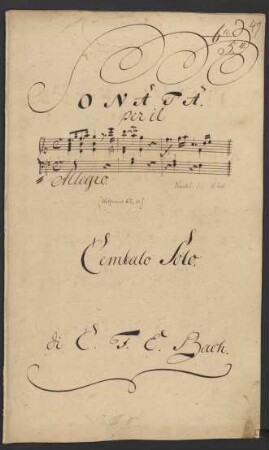 Sonaten; cemb; C-Dur; H 59; Wq 62.10