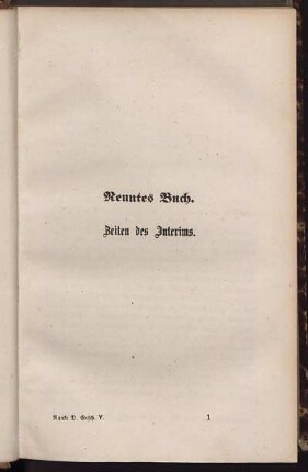 Neuntes Buch. Zeiten des Interims.