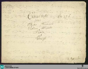 Quartets - Mus. Hs. 138 : fl, vl, vla, b; g; DTB 16 g1