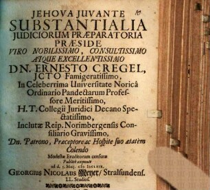Substantialia Iudiciorum Praeparatoria
