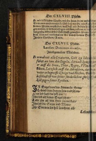 Der CXLVIII. Psalm.