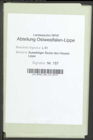 Übernahme der Ulenburg durch Lippe